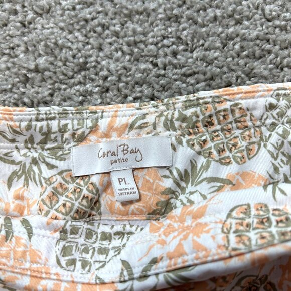 CORAL BAY GOLF KNIT SKORT- SZ LP- SKIRT-SHORTS UNDER -PINEAPPLE - Picture 3 of 8
